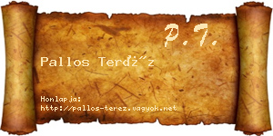 Pallos Teréz névjegykártya